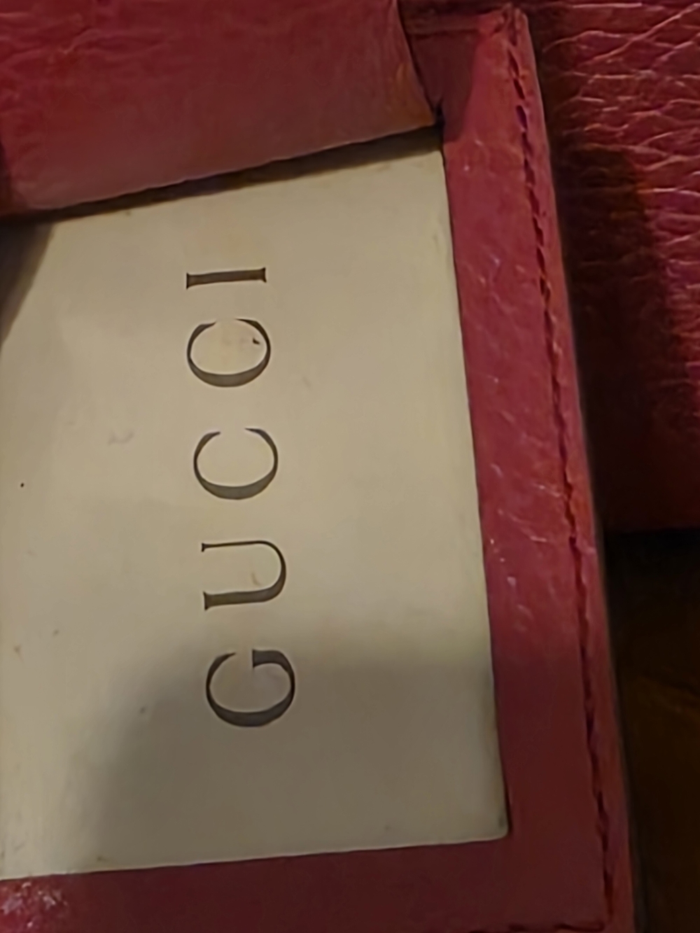 Gucci Fuchsia Pebbled Leather Satchel with Gold Logo/ GORGEOUS! - Picture 4 of 12